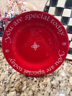 Waechtersbach Red “You Are Special Today” Celebratory Plate.
